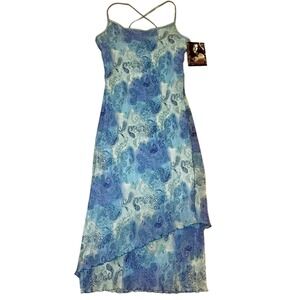 90's Vintage NWT Rampage Whimsical Paisley Floral Midi Dress